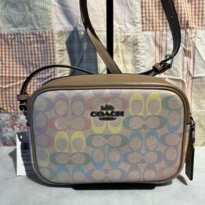 Coach Jamie Camera Rainbow Signature Canvas